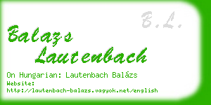 balazs lautenbach business card